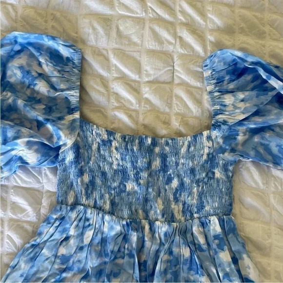 Faithfull the brand Magnolia tye dye ruched mini dress - Picture 7 of 11